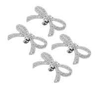 Ipetboom 4 Stück Teiliges Abnehmbares Strass-schuhclip Schleifenform Glänzende Schuhverzierung für Damen Elegante Hochzeitsschmuck-buckles Vielseitig für High Heels und Sandalen