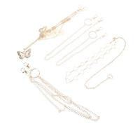 Ipetboom 5 Stück Goldene Schmetterling Körperschmuck Taillenkette 5 Stück Mehrlagig Langlebig für Frauen Festival Sommer