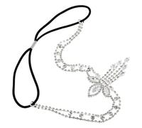 Ipetboom Elegante Haarkette aus Strass für Frauen mit Silbernem Zartem Design Stabiler Sitz und Perfektem Hochzeits Braut Haarschmuck für Besondere Anlässe