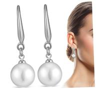 Ipetboom Elegante Perlenohrringe Damen Leichte Ohrstecker mit Künstlicher Runder Perle Stilvolle Ohrhänger für Party Hochzeit Vielseitiger Damenschmuck Bequem und Zeitlos