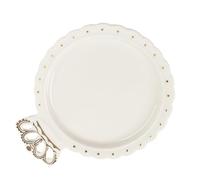 Ipetboom Keramik Schmuckschale Kronenform mit Goldverzierung Kleine Schmuckablage für Ringe Halsketten und Schlüssel Dekoratives Tablett für Damen Geschenkidee Raumdekoration