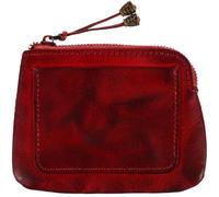 Ipetboom Mini Geldbeutel Für Damen Retro Münzbörse Aus Rindsleder Kleine Portemonnaie Mit Münzfach Tragbare Kleingeldbörse Für Bargeld Und Fahrkarten Damen Geldbörse Für