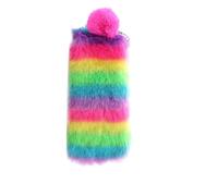 Ipetboom Regenbogen Plüsch Federmäppchen Klein Weiche Schreibwaren Tasche Für Schüler Bunte Make up Organizer Täschchen Flauschige Stifttasche Mit Reißverschluss