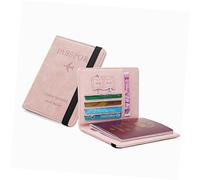 Ipetboom Reisepasshülle Etui RFID-geldbörse Aus Pu Material Mit Multifunktions-Aufbewahrungstasche Für Ausweise Und Fotos Geeignet Für Reisen Und Büro Kleine Taschenhalterung