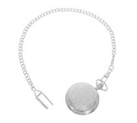 Ipetboom Vintage Taschenuhr für Herren mit Kette, Weihnachten Mottoparty | Mechanisches Uhrwerk, Silberfinish und Klappdeckel, für Gürtel und Weste, Klassisch, Retro, Kompakt