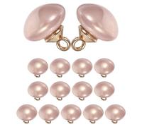 iplusmile 15 Stück Halbrunde Perlmuttimitat Nähknöpfe mit Metallschaft 10mm Kleiner Bastelknöpfe für Hemdmanschetten Blazer Selbstgemacht Kleidungsdekoration