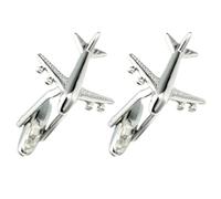 iplusmile 1paar Manschettenknöpfe Herren Silber Flugzeug Design Kupfer Cufflinks für Anzug Hemd Hochzeit Business Geburtstag Party
