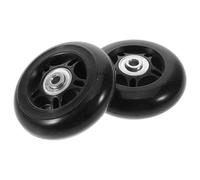 iplusmile 2 Stück Gummiräder Ersatz für Kofferrollen 76mm X 24mm Geräuschloses Reparaturset für Reisekoffer Kinderroller und Gepäck