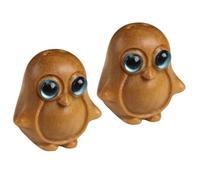 iplusmile 2 Stück Handgeschnitzte Holz Pinguin Anhänger mit Blauen Augen Natürlicher Schlüsselanhänger Charm Leichtes DIY Dekor für Auto und Schlüsselbund Langlebig und Stilvoll