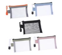 iplusmile 5 Stück Teiliges Mini Mesh Schminktaschen mit Reißverschluss Kleine Kosmetiktaschen für Damen Leichte Organizer Taschen zur Übersichtlichen Aufbewahrung von Pflege und