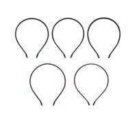 iplusmile 5 Stück Teiliges Schlichte Leder stirnbänder Dünne Haarreifen in Dunkelgrün Marineblau Rot und Schwarz Elastisch Bequem Modischer Haarschmuck für Damen und Mädchen