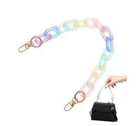 iplusmile Bunte Acryl Taschenkette 40cm Abnehmbarer Ersatzgurt mit Hängeschnallen für Selbstgemacht Clutch Hobo und Kleiner Handtaschen Leichtes Robustes Zubehör