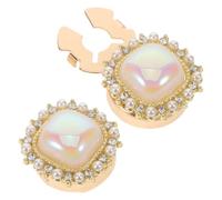 iplusmile Manschettenknöpfe Elegant Minimalistisch für Hemdmanschetten und Ärmel Quadratisch Legierung Beige für Damen für Hochzeit und Freizeit