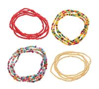 iplusmile Stylische Bikini Kette aus Glasperlen im 4 Stück als Taillengürtel für Damen mit Einzigartiger und Auffälliger Taillenverzierung für Abschlussfeier Saison und Sommeratmosphäre
