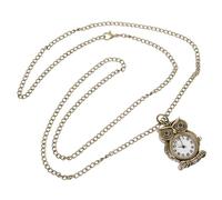 iplusmile Vintage Taschenuhr Eule Metall Digital Kleine Unisex Taschenuhr Retro Uhr Geschenk für Herren Damen Jugendliche