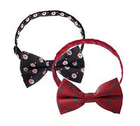 iPobie 2 Stück Fliege für Herren, Weihnachten Kreative Schleifen/Fliegen