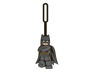 IQ LEGO Batman Taschenanhänger aus Silikon - ID Anhänger mit beschreibbarer Oberfläche - für Reisen, Koffer, Rucksack, Sommertasche - DC Superheroes Batman and Friends, 17,8 cm x 6,3 cm inkl. Gurt