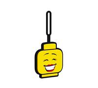 IQ Lego Girl Face Silikon-Gepäckanhänger für Reisen, Koffer, Rucksack - Mädchengesicht, ungiftig und geruchlos, mit beschreibbarer Oberfläche auf der Rückseite zur Identifizierung des Ausweises.