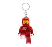 IQ Lego Iconic Spaceman Schlüsselanhänger mit LED-Taschenlampe Spielzeuggeschenke für Kinder - 76 mm große Figur - 2 CR2025 Batterien enthalten - Rot