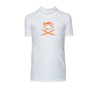 iQ-UV Badeshirt Kinder Kurzarm UV-Schutz Rashguard LSF 300 - Weiß 116/122
