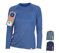 iQ-UV Damen Hitzeschutz Shirt Langarm recycelt Extra Cool brrr iQ-Company (DE/NL/SE/PL, Alphanumerisch, L, Regular, Regular, Blau)