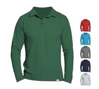 iQ-UV Herren Langarm Polo Shirt, Grün 4XL