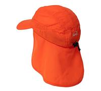 iQ-UV Schutz Kappe mit Nackenschutz für Herren Orange 60-66cm - Sonnenschutz Kappe mit UPF 50+ Schutz - Tüv geprüft - Atmungsaktive Cap mit Nackenschutz für Herren - Mütze mit Schutz für Nacken