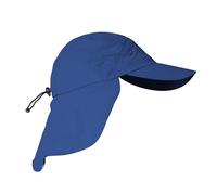 iQ-UV Schutz Kappe mit Nackenschutz Unisex Blau 55-61cm - Sonnenschutz Kappe mit UPF 50+ Schutz Tüv geprüft - Atmungsaktive Cap mit Nackenschutz für Herren und Damen - Mütze mit Schutz für Nacken