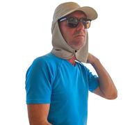 iQ-UV Schutz Kappe mit Nackenschutz Unisex Blau 55-61cm - Sonnenschutz Kappe UPF 50+ Tüv geprüft - Atmungsaktive Cap für Herren & Damen