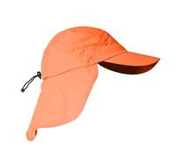 iQ-UV Schutz Kappe mit Nackenschutz Unisex Orange 55-61cm - Sonnenschutz Kappe mit UPF 50+ Schutz Tüv geprüft - Atmungsaktive Cap mit Nackenschutz für Herren und Damen - Mütze mit Schutz für Nacken