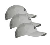 iQ-UV Schutz Kappe Unisex Grau Einheitsgröße 3er Pack - Atmungsaktive Laufkappe für Herren & Damen - Bequeme Running Cap für Sommer - Sonnenkappe für Herren & Damen ideal für Outdoor-Aktivitäten