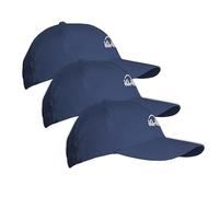 iQ-UV Schutz Kappe Unisex Navy Einheitsgröße 3er Pack - Atmungsaktive Laufkappe für Herren & Damen - Bequeme Running Cap für Sommer - Sonnenkappe für Herren & Damen ideal für Outdoor-Aktivitäten
