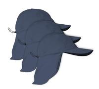 iQ-UV Schutzkappe mit Nackenschutz Unisex UPF 50+ - 3er Pack Blau 55-61cm