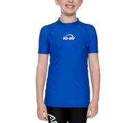 iQ-UV Shirt für Kinder Kurzarm 152/158 Blau - UV-Schutz Badeshirt für Jungen & Mädchen aus recyceltem Material- Rashguard für Kinder mit Lichtschutzfaktor UPF 50+