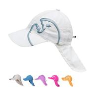 iQ-UV Sonnenhut für Kinder mit UV Schutz 50+ Blau Einheitsgröße - Atmungsaktiver Sonnenhut mit Nackenschutz für Kinder - Bequeme Sommermütze für Jungen & Mädchen - UPF 50+