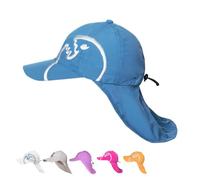 iQ-UV Sonnenhut für Kinder mit UV Schutz 50+ Weiß Einheitsgröße - Atmungsaktiver Sonnenhut mit Nackenschutz für Kinder - Bequeme Sommermütze für Jungen & Mädchen - UPF 50+