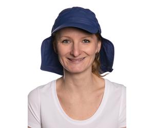 Iq-Uv UV Schutz Kappe iQ mit Nackenschutz navy