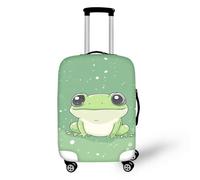 IQOPPEDR Elastische Gepäckabdeckung mit Jamaika-Flagge, für 63,5 cm große Koffer, Staubbeutel, kratzfestes Reisezubehör, Größe L, Grün Frosch, XL (for 29-32 inch luggage)