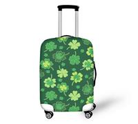 IQOPPEDR Elastische Gepäckschutzhülle mit Jamaika-Flagge, für 63,5 cm Trolley-Koffer, schützt Staubbeutel, Kind, Cartoon-Reisezubehör, kratzfeste Gepäck-Oberbekleidung, Größe L, Weiches Kleeblatt, XL