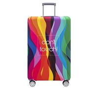IQOPPEDR Gepäckabdeckung, waschbarer Kofferschutz, kratzfest, passend für 45,7 - 81,3 cm große Gepäckstücke, Farbige Streifen, S(18-21inch suitcase)