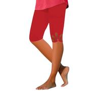 IQYU Capri-Leggings Damen 3/4 Yogahose High Waist Caprihose High Waist Schwarz Sport-Leggins Mit Taschen Elastische Blickdicht Sporthose Laufhose Sommer Große Größen Laufleggings Sporthose
