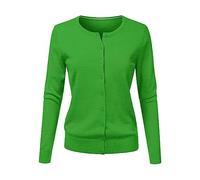 IQYU Jacke Damen Übergangsjacke Herbst - Feinstrickjacke Damen Kurz Langarm Strickjacke Mit Knopfleiste Cardigan Übergang-Kurzmantel Leichte Strickmantel Große Größen Übergangsmantel-Strickcardigan