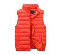 IQYU Leichte Steppweste Herren, Weste Herren Outdoor Daunenweste Stehkragen Sportweste Mit Reißverschluss Übergangsjacke Herbst Winter Warm Winterjacke Ärmellose Steppjacke-Winterweste Puffer Weste