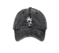 IQYU Max Cap Herren Distressed Baseball Cap Dad Hats for Men Women Washed Cotton Trucker Hat Adjustable Profile Caps 47 Cap Herren (Black, One Size)