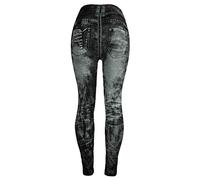 IQYU Schwarze HüFtjeans Damen Stretch - Gothic Hosen Damen Schwarz Jeans-Damen High Waist Skinny-Freizeithose Punk-Hose Vintage RöHrenjeans/Jeansjeggings/Outdoorhose/Bleistifthose/Jogginghose