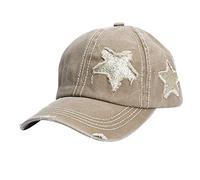 IQYU Willys Cap All-Bedruckte Women 's Baseball Cow hat Star Baseball Mütze Lions Cap (Khaki, One Size)