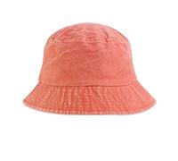IQYU Wismut AUE Fischerhut Unisex Double Side Wear Reversible Bucket Hat Trendy Cotton Twill Canvas Sun Fishing Hat Fashion Cap Hut Mit Zigarettenhalter (Orange, One Size)