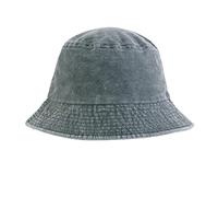 IQYU Wismut AUE Fischerhut Unisex Double Side Wear Reversible Bucket Hat Trendy Cotton Twill Canvas Sun Fishing Hat Fashion Cap Hut Mit Zigarettenhalter (Green, One Size)