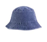 IQYU Wismut AUE Fischerhut Unisex Double Side Wear Reversible Bucket Hat Trendy Cotton Twill Canvas Sun Fishing Hat Fashion Cap Hut Mit Zigarettenhalter (Navy, One Size)