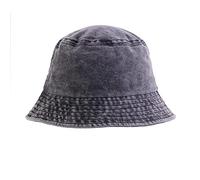 IQYU Wismut AUE Fischerhut Unisex Double Side Wear Reversible Bucket Hat Trendy Cotton Twill Canvas Sun Fishing Hat Fashion Cap Hut Mit Zigarettenhalter (Black, One Size)